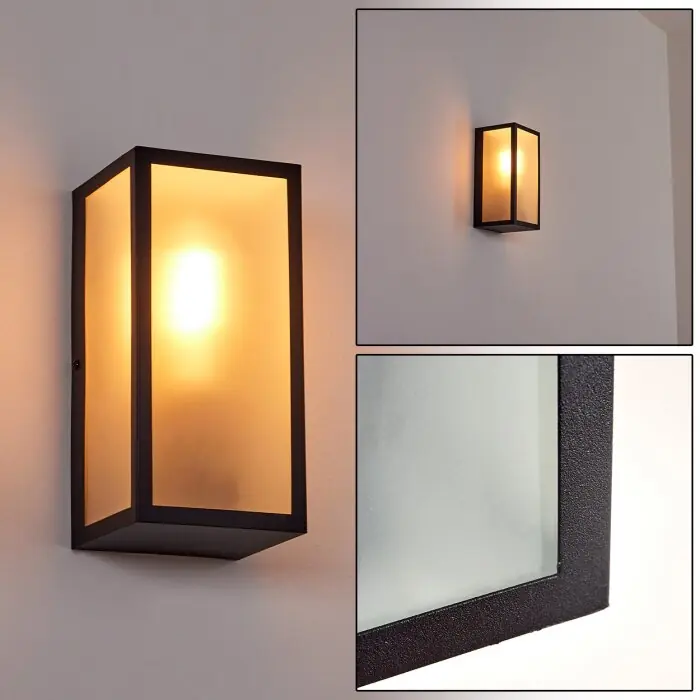 Hakkas Buiten muurverlichting Zwart, 1-licht Speciale Aanbieding