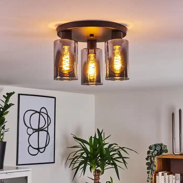 Hunouri Plafondlamp Zwart, 3-lichts Dagaanbieding