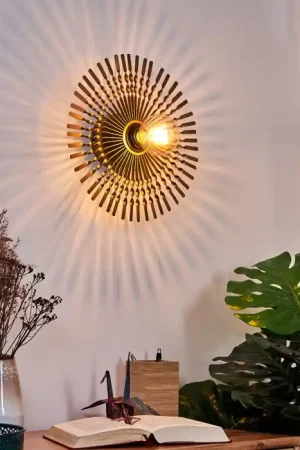 Aanbieding Julie Muurlamp Goud, Zwart, 1-licht