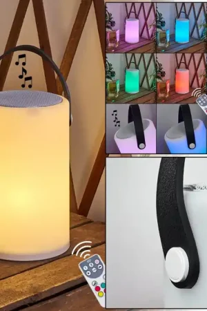 Weekendaanbieding Chilar Tafellamp voor buiten LED Zwart, Wit, 1-licht, Afstandsbediening, Kleurwisselaar