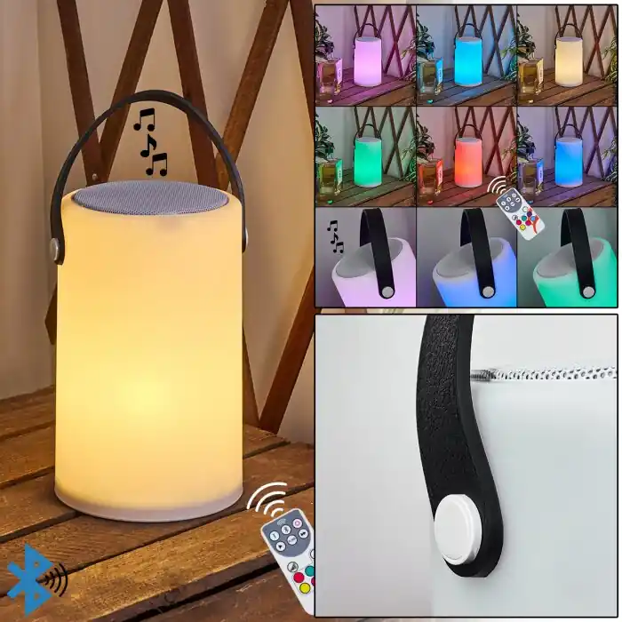 Weekendaanbieding Chilar Tafellamp voor buiten LED Zwart, Wit, 1-licht, Afstandsbediening, Kleurwisselaar