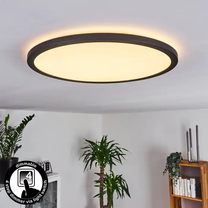Boyero Plafondpaneel LED Zwart, 1-licht Actieprijs