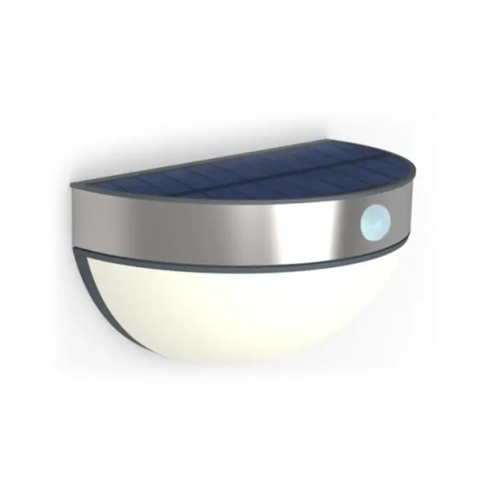 Express Levering Lutec BRICK Solarlamp LED Roestvrijstalen kleur, 1-licht, Bewegingsmelder