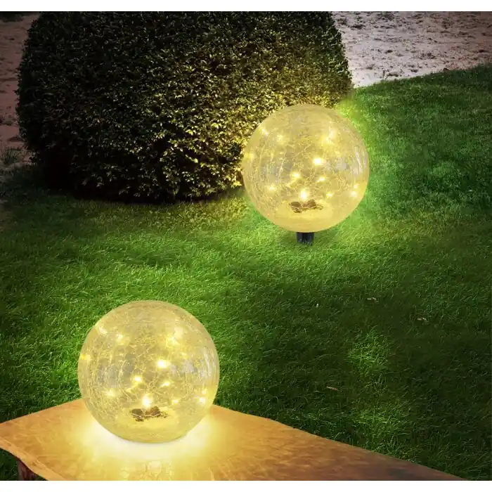 Betaalbaar Globo FROST Solarlamp LED Zwart, 15-lichts