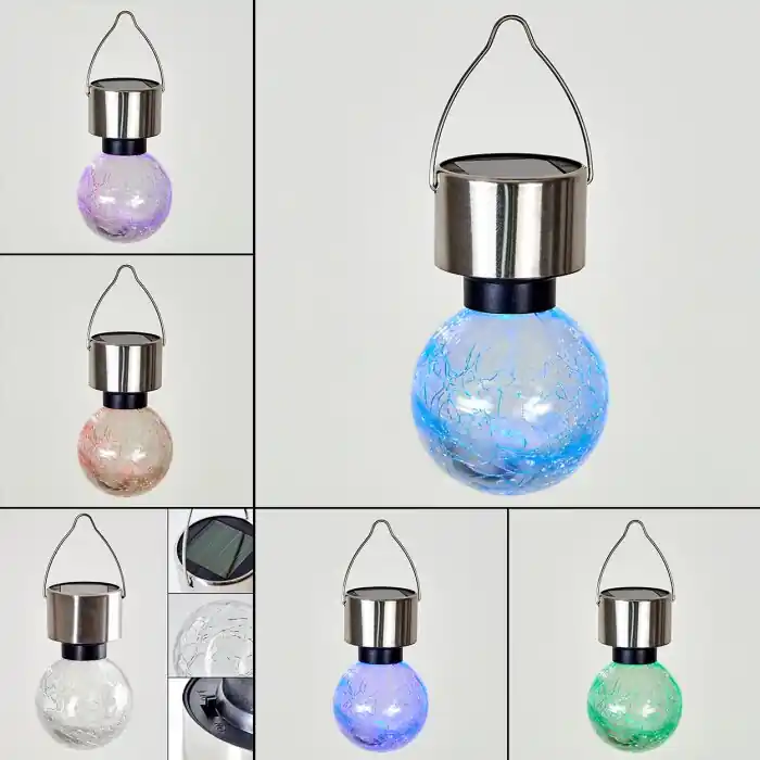 Falco Solarlamp LED Roestvrijstalen kleur, 1-licht, Kleurwisselaar Tijdelijk Beschikbaar