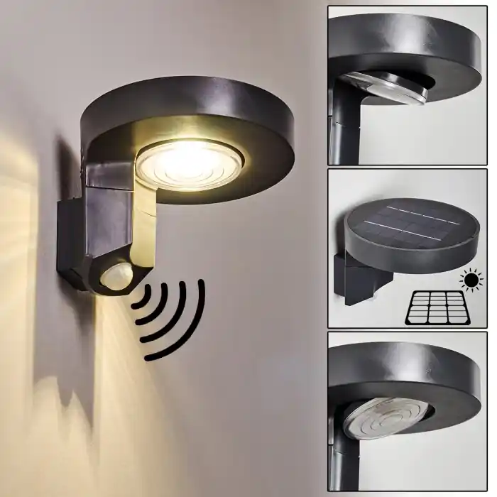 Tijdelijk Beschikbaar Townsville Solarlamp LED Zwart, 1-licht, Bewegingsmelder