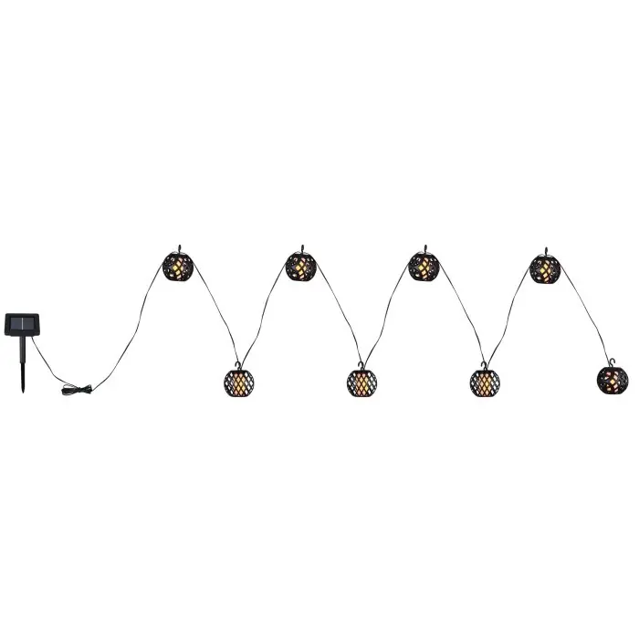 Betaalbaar Globo SOLAR Lichtketting LED Zwart, 98-lichts