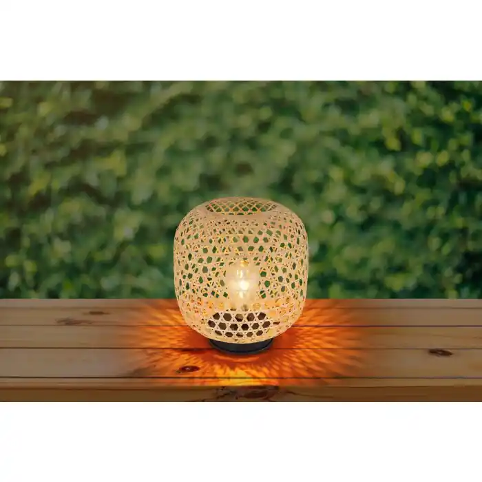 Veilige Betaling Globo Solarlamp LED Bruin, 1-licht