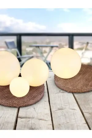 Aanbieding Globo Solarlamp LED Grijs, 3-lichts