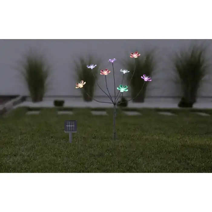 Tijdelijk Beschikbaar Globo Solarlamp LED Zwart, 8-lichts