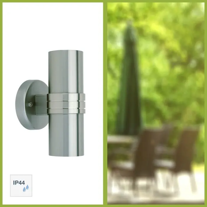 Shop Nu Brillliant Hanni Buiten muurverlichting Zilver, 2-lichts