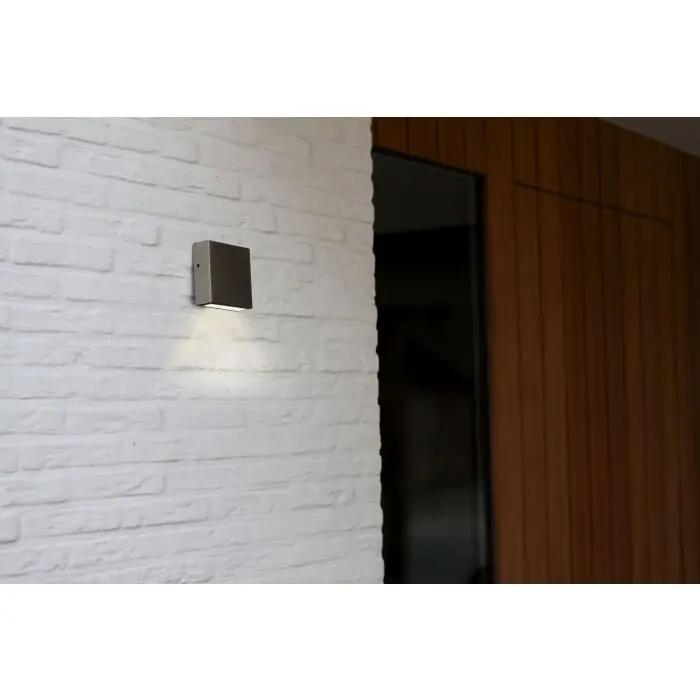 Lutec Gemini XF Buiten muurverlichting LED roestvrij staal, 1-licht Flitsaanbieding