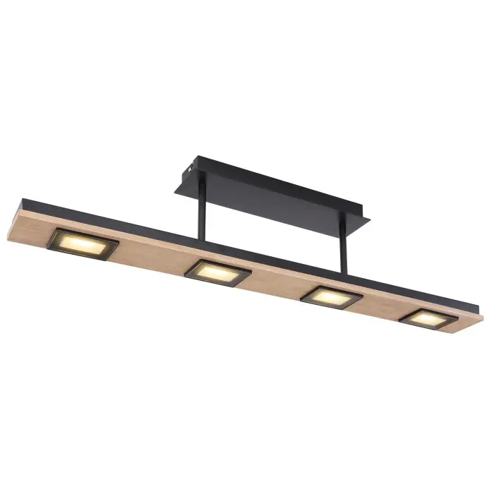 Koopje Globo JOYA Plafondlamp LED Zwart, 4-lichts