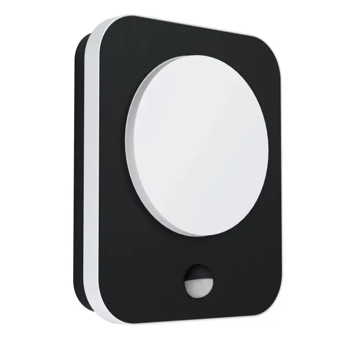 Shop Nu Eglo MADRIZ Buiten muurverlichting LED Zwart, 1-licht, Bewegingsmelder