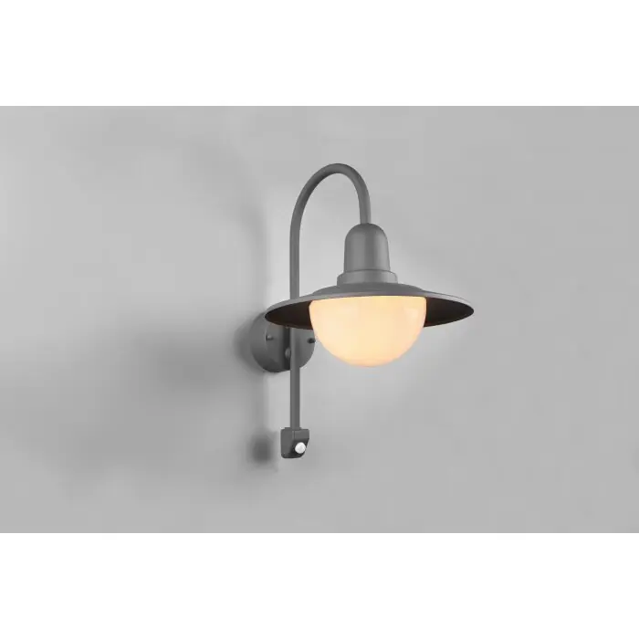 Seizoensaanbieding Trio Norman Buiten muurverlichting Antraciet, 1-licht, Bewegingsmelder