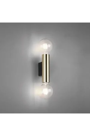 Aanbieding Reality Vannes Muurlamp Zwart, 2-lichts