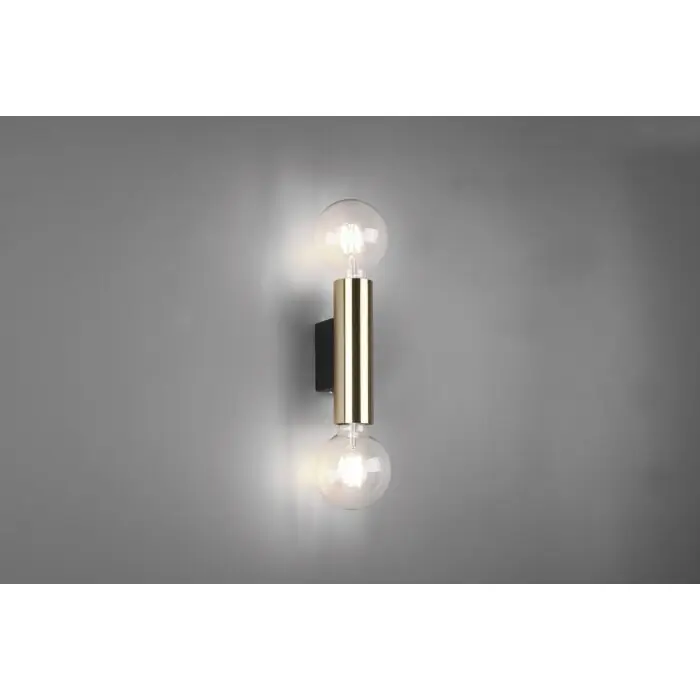 Aanbieding Reality Vannes Muurlamp Zwart, 2-lichts