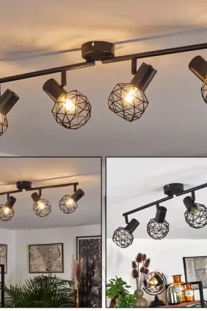 Aanbieding Palmira Plafondlamp Zwart, 4-lichts