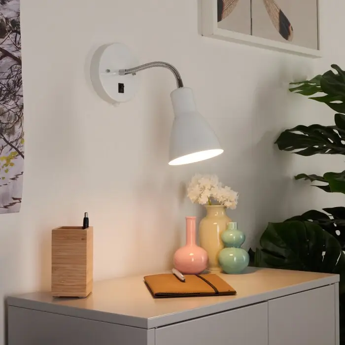Naouli Muurlamp Chroom, Zwart, Wit, 1-licht Goedkoop
