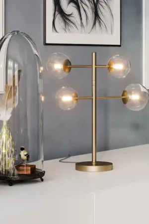 By Rydens Avenue Tafellamp Goud, 4-lichts Lage Prijs