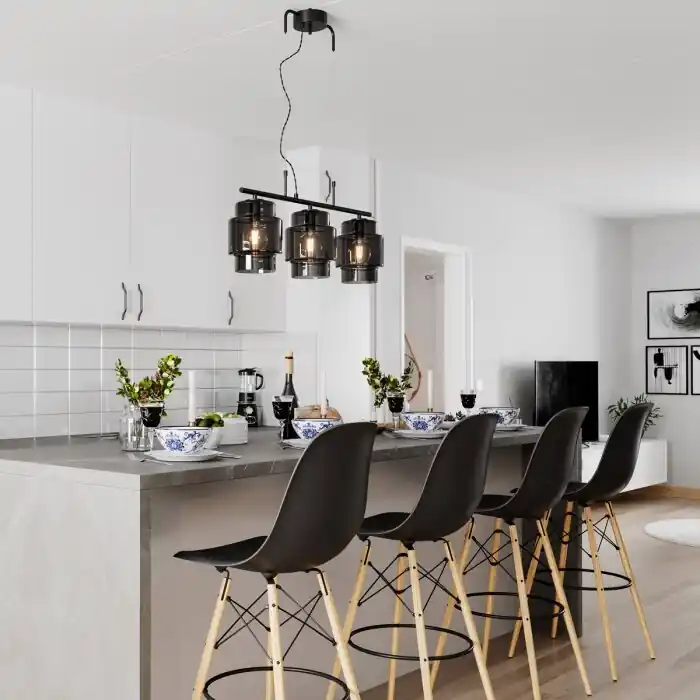 By Rydens Ebbot Hanger Zwart, 3-lichts Alleen Vandaag