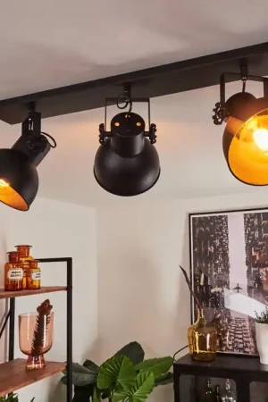 Aanbieding Hora Plafondlamp Zwart, 3-lichts