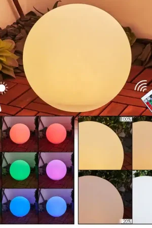 Ykullen Solarlamp LED Zwart, 1-licht, Afstandsbediening, Kleurwisselaar Direct Beschikbaar