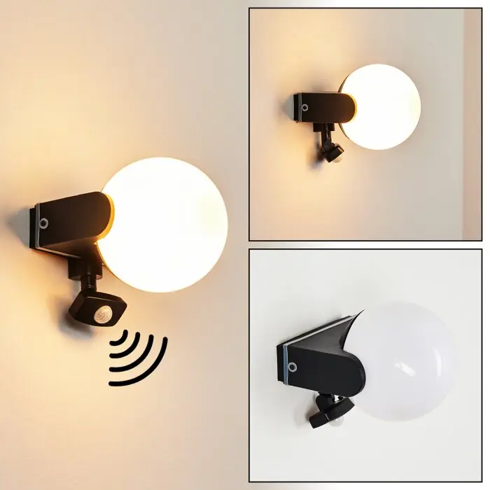 Seizoensaanbieding Kalfhaga Buiten muurverlichting Zwart, Wit, 1-licht, Bewegingsmelder