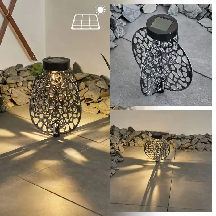 Mesan Solarlamp LED Zwart, Zilver, 1-licht Populair