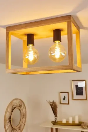 Aanbieding Torreglia Plafondlamp Bruin, Zwart, 2-lichts