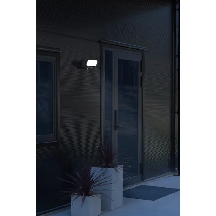 Bestel Nu Konstsmide Camera-Smart-Light Buiten muurverlichting LED Zwart, 1-licht, Bewegingsmelder