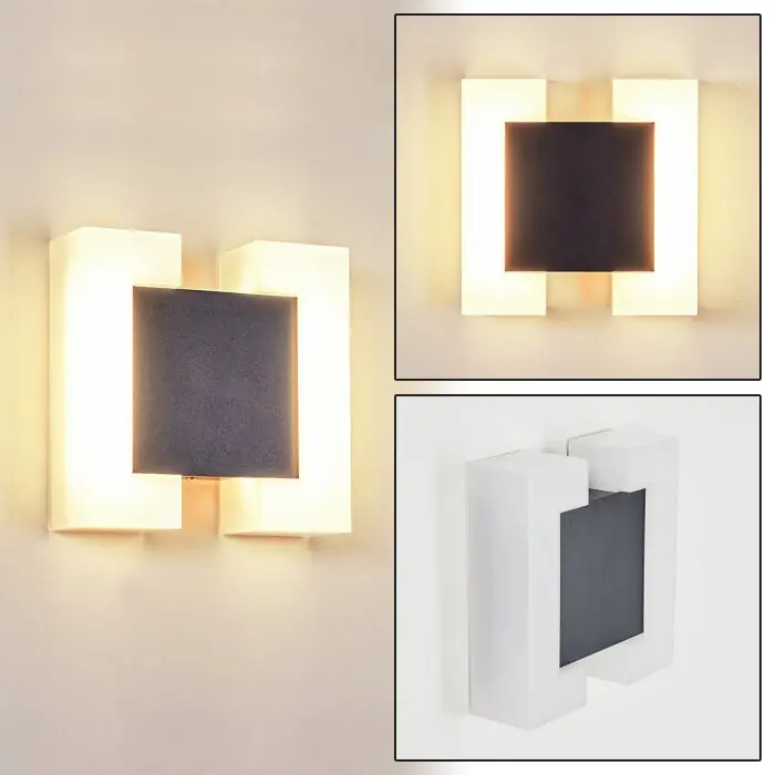 Veilige Betaling Zoppola Buiten muurverlichting LED Antraciet, Wit, 2-lichts