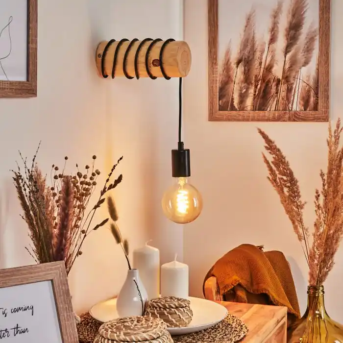 Canedo Muurlamp Bruin, 1-licht Lage Kosten