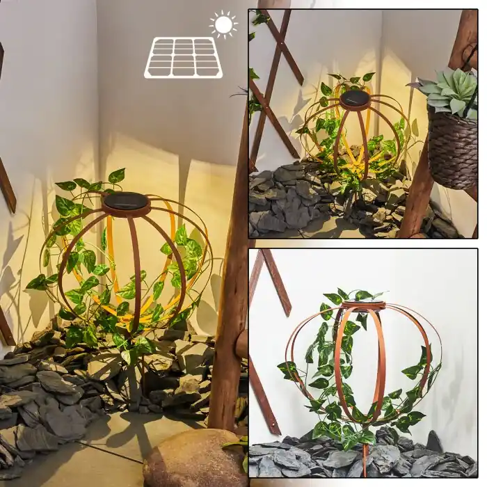 Yonkers Solarlamp LED Groen, Roest, 1-licht Tijdelijk Beschikbaar