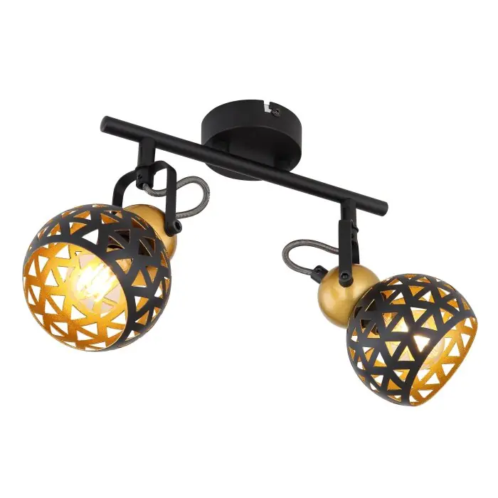 Fabrieksprijs Globo SARRA Plafondlamp Zwart, 2-lichts