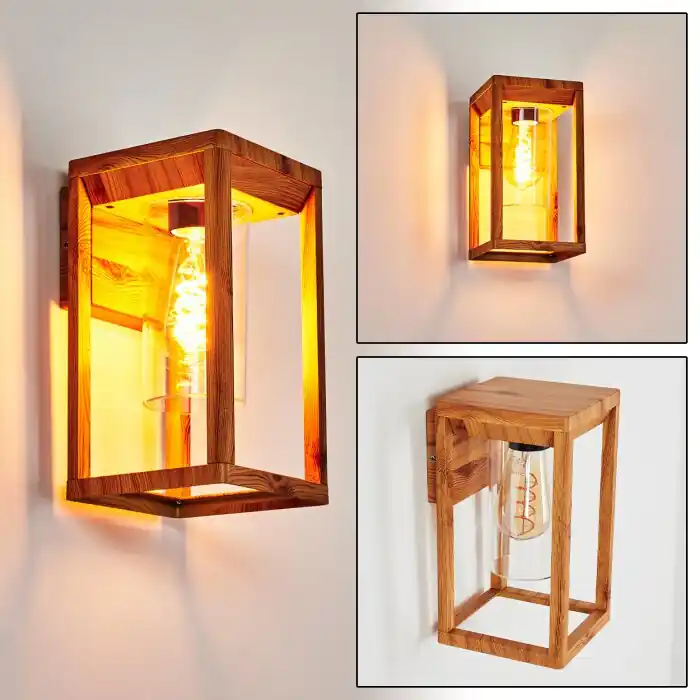 Beperkte Voorraad Leset Buiten muurverlichting Bruin, houtlook, 1-licht