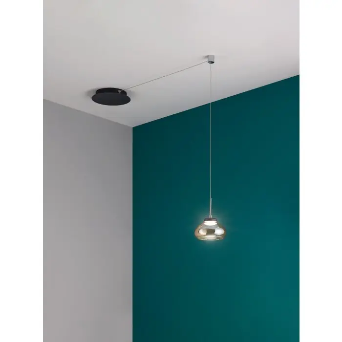 Hoge Kwaliteit Fabas Luce Arabella Hanglamp LED Zwart, 1-licht