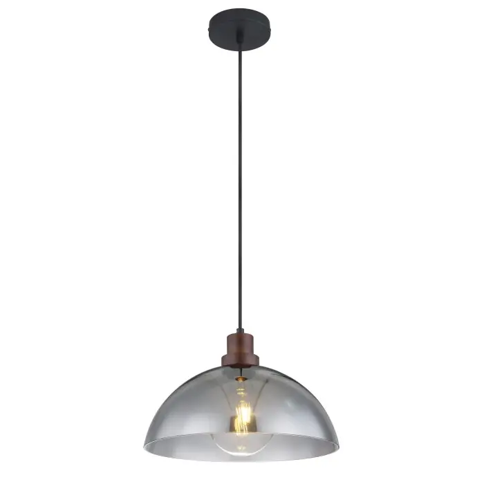 Veilige Betaling Globo SALSA Hanger Hout donker, Zwart, 1-licht