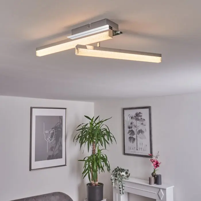 Dawson Plafondlamp LED Chroom, 2-lichts Nieuw