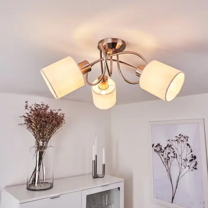 Voordeelprijs Antillo Plafondlamp Nikkel mat, 3-lichts