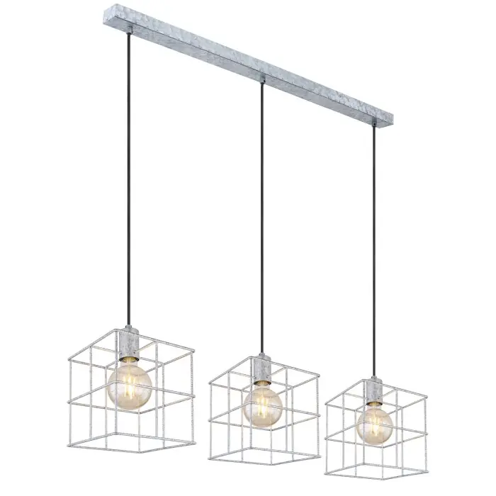 Express Levering Globo MERRIL Hanger Gegalvaniseerd, 3-lichts