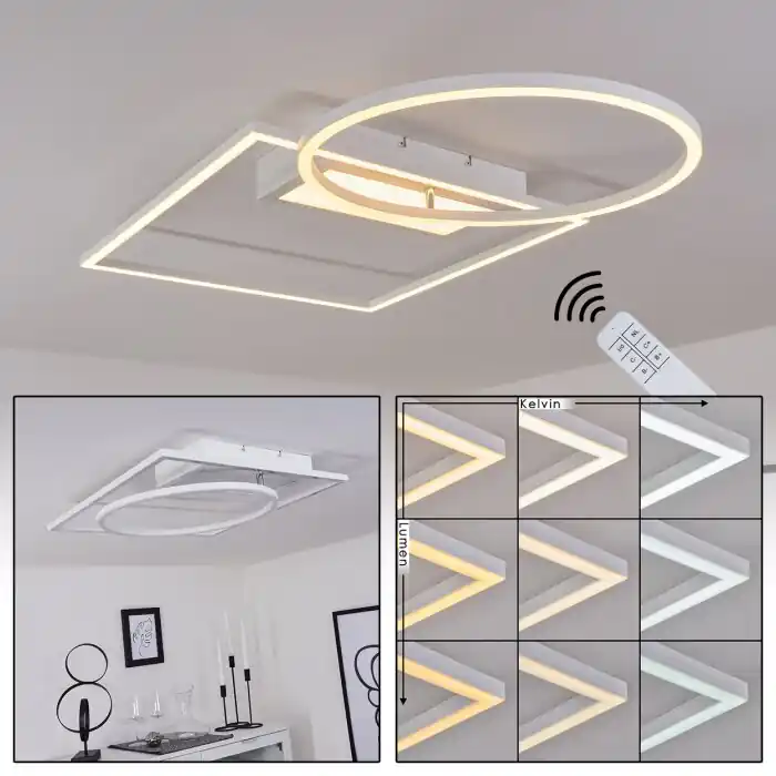 Loftheim Plafondlamp LED Chroom, Wit, 1-licht Lage Kosten