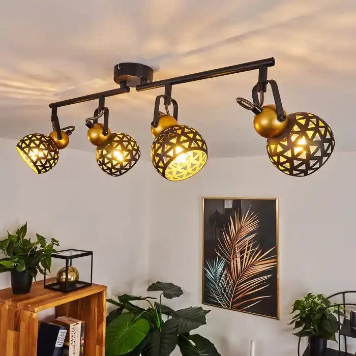 Aanbieding Gomsrud Plafondlamp Zwart, 4-lichts