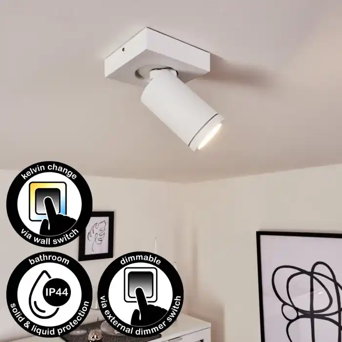 Hakamken Plafondlamp Wit, 1-licht Koop Vandaag