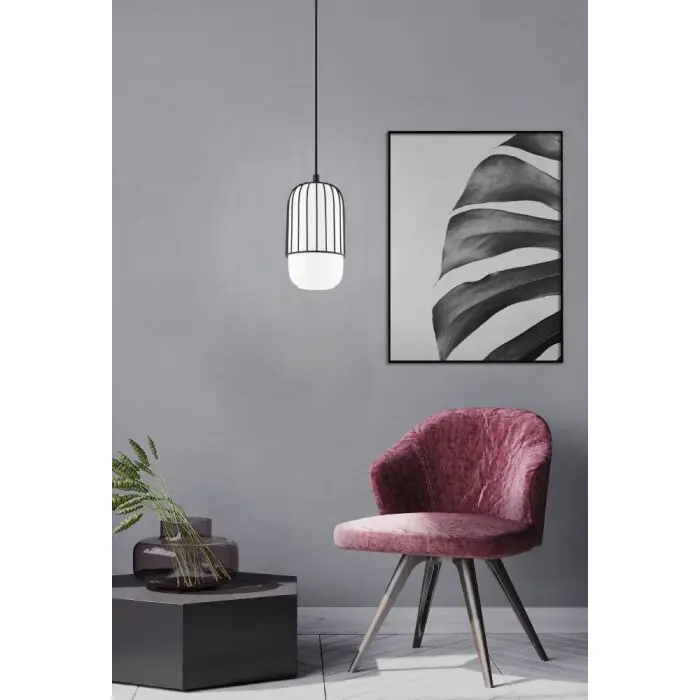 Merkproduct Eglo-Leuchten MULEGES Hanglamp Zwart, 1-licht