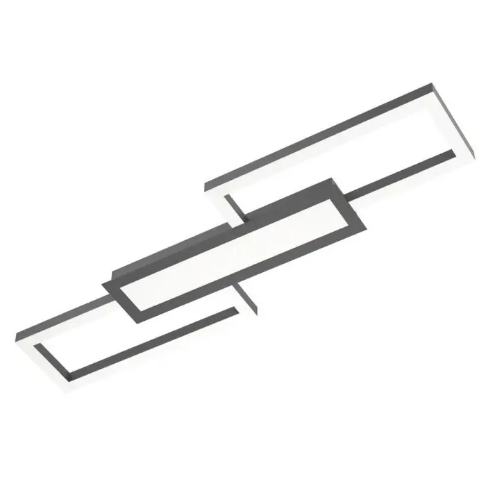 Veilige Betaling Eglo-Leuchten MONIROTE Plafondlamp LED Zwart, 1-licht, Afstandsbediening