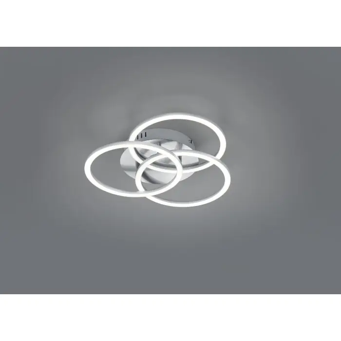Reality Circle Plafondlamp LED Nikkel mat, 1-licht, Afstandsbediening Weekendaanbieding