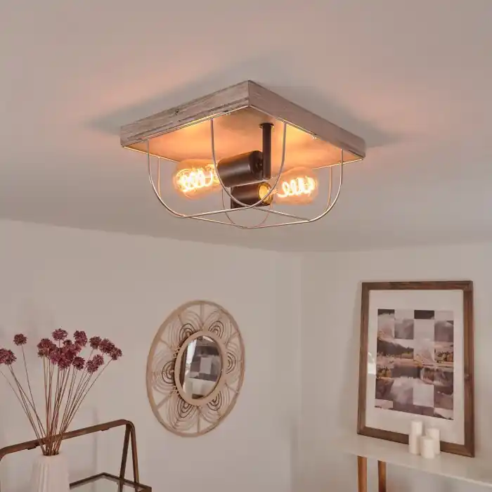 Korting Hodne Plafondlamp Grijs, Zwart, 2-lichts