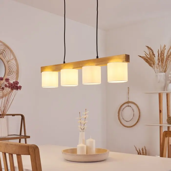 Superprijs Malimea Hanglamp Natuurlijke kleuren, Zwart, 4-lichts