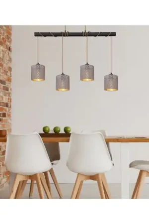 Actieprijs Globo CINDY Hanger Zwart, 4-lichts